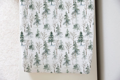 Pine Trees Changing Pad Cover. Forest Nursery Decor - Enchanted Forest