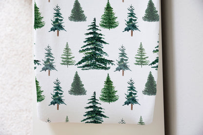 Pine Trees Changing Pad Cover, Forest Nursery - The Forest