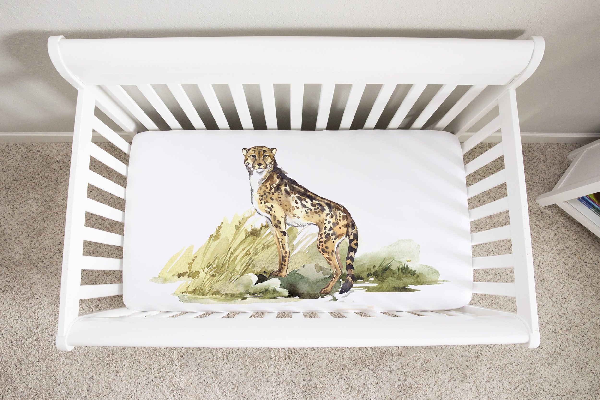 Cheetah Minky Crib Sheet Safari Nursery Bedding Africa Encounter Little Man Cave