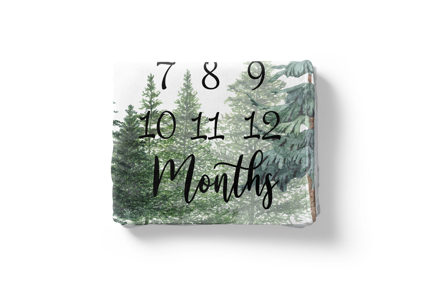 Forest Milestone Blanket No Name, Woodland Baby Monthly Growth Tracker - The Forest