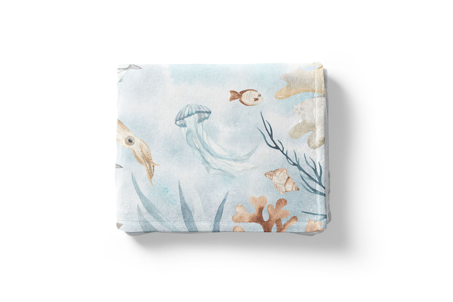 Dolphins Minky Blankets, Under the Sea Nursery Bedding - Deep Ocean