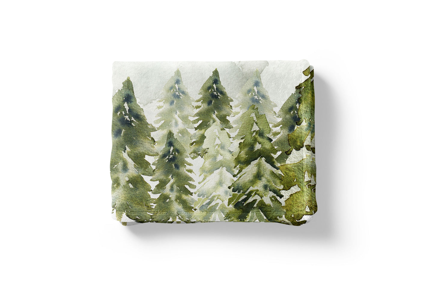 Forest Personalized Minky Blanket, Woodland Nursery Bedding - Wild Green