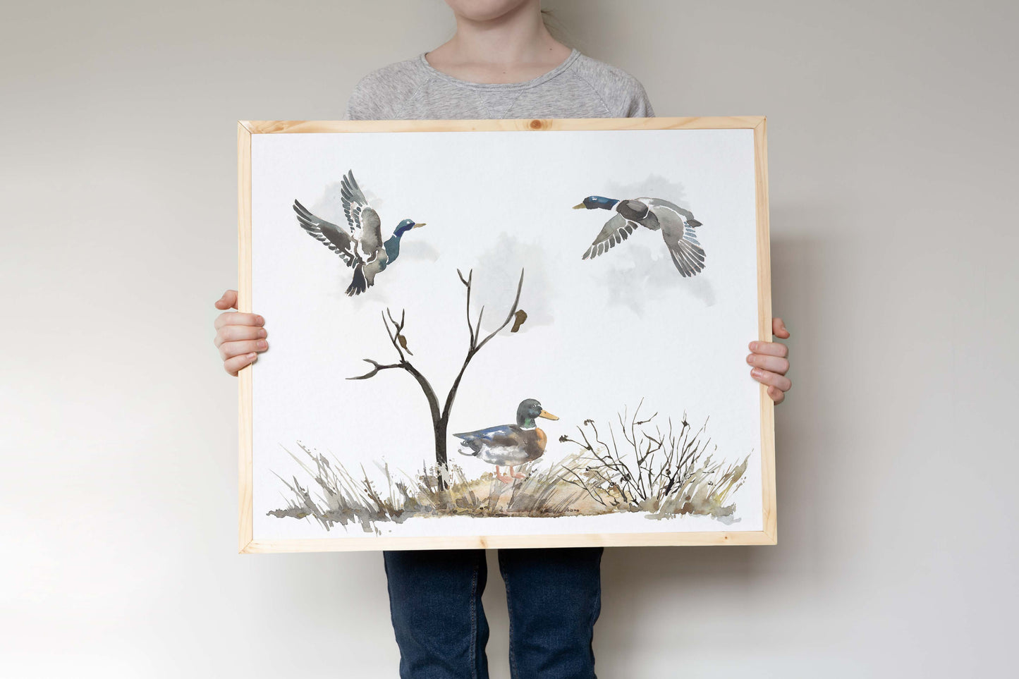 Ducks Hunting Printable Wall Art, Hunting Nursery Print - Hunter