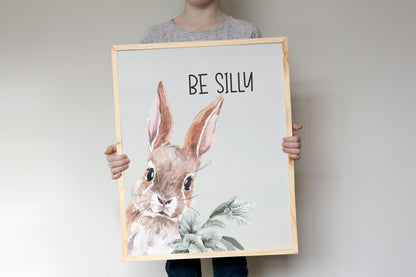 Be Silly Printable Wall Art, Woodland Nursery Print - Wild Woodland