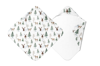 Deer Hooded Baby Towel, Woodland Baby Boy Towel - Enchanted Forest