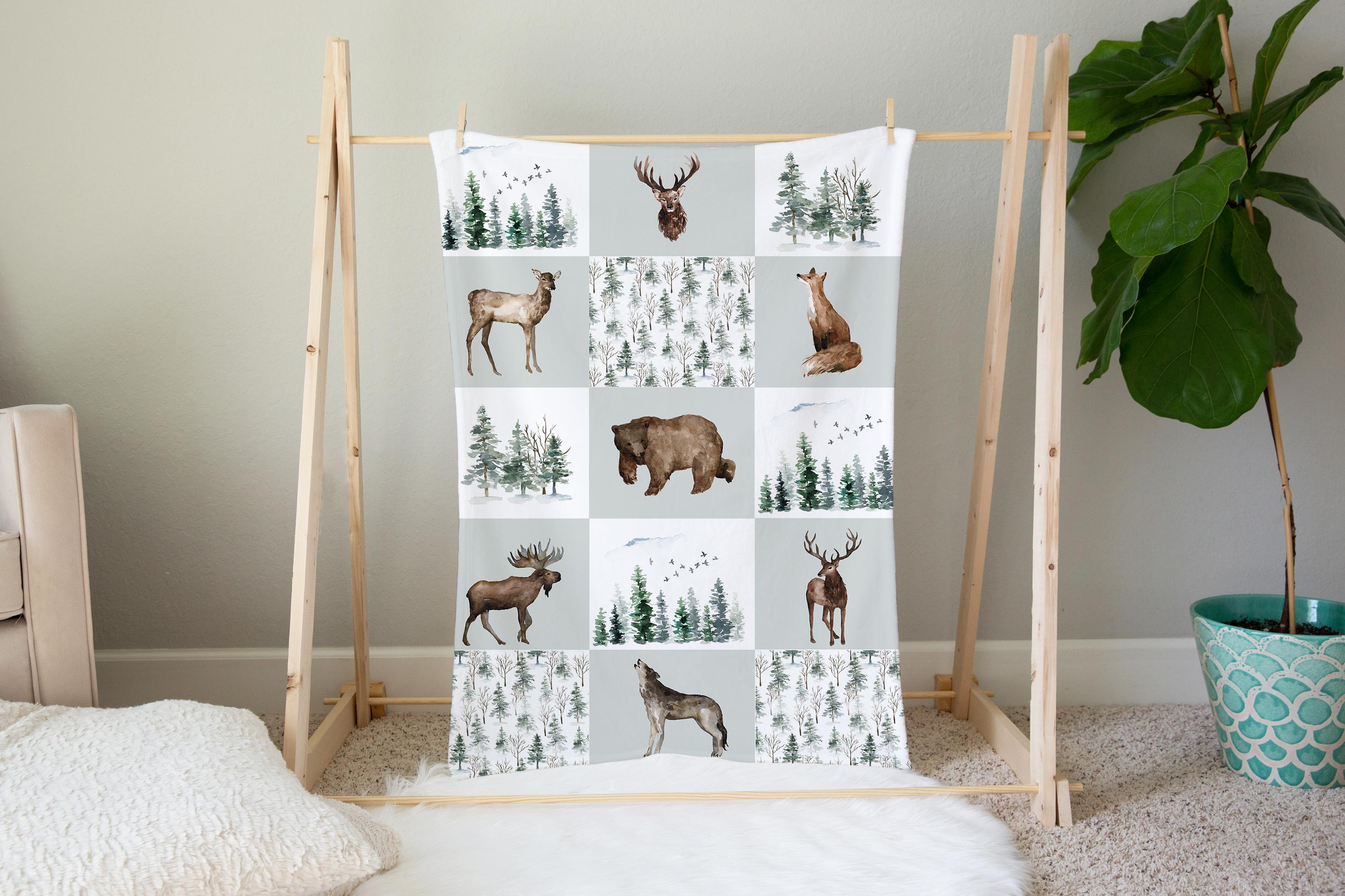 Woodland crib hot sale blanket