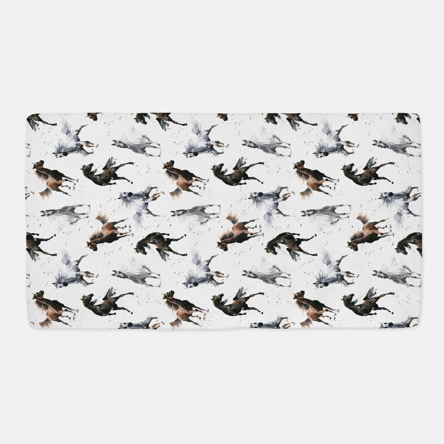 Horses Crib Sheet, Equestrian Nursery Bedding - Wild Spirit