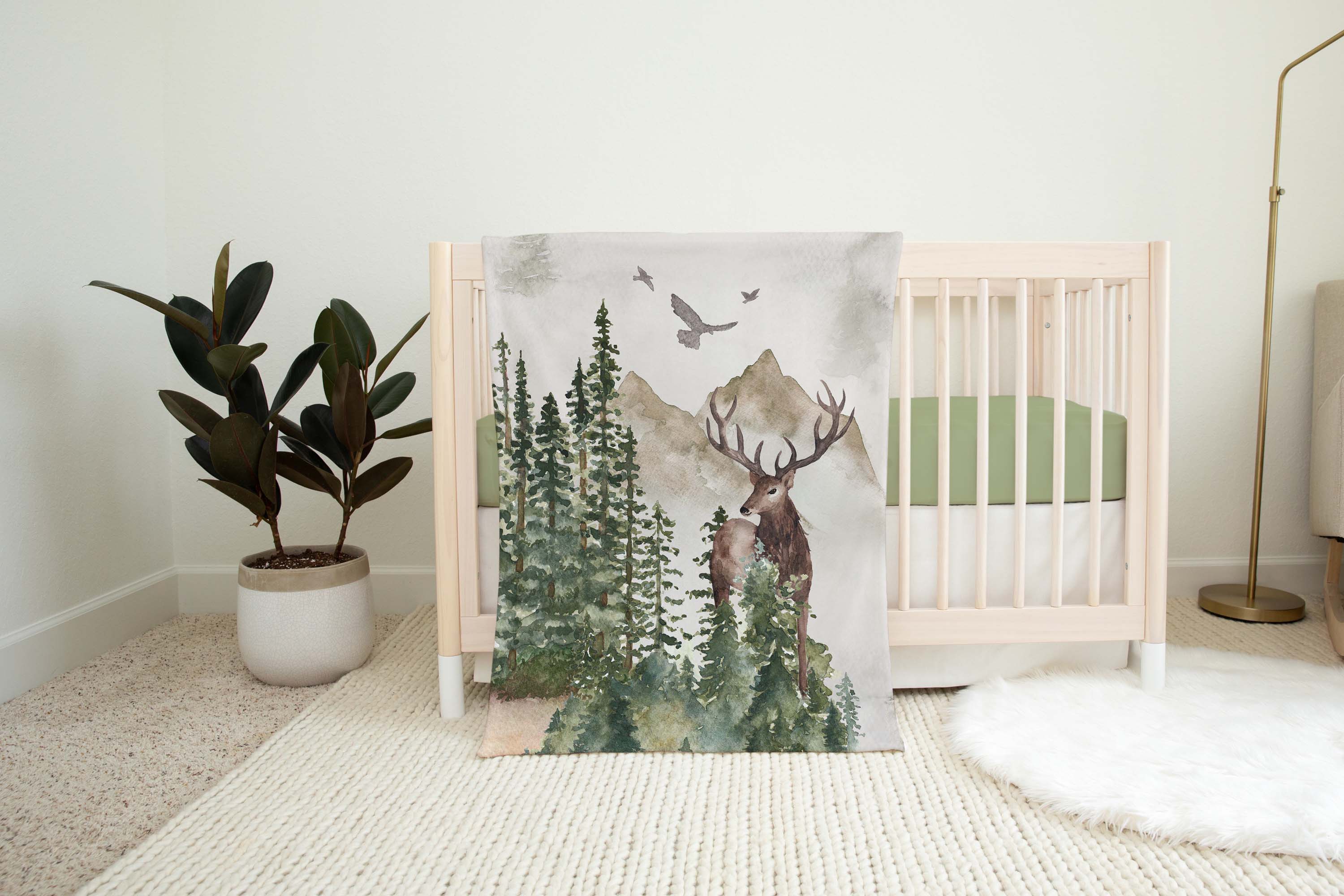 Woodland nursery bedding boy hot sale