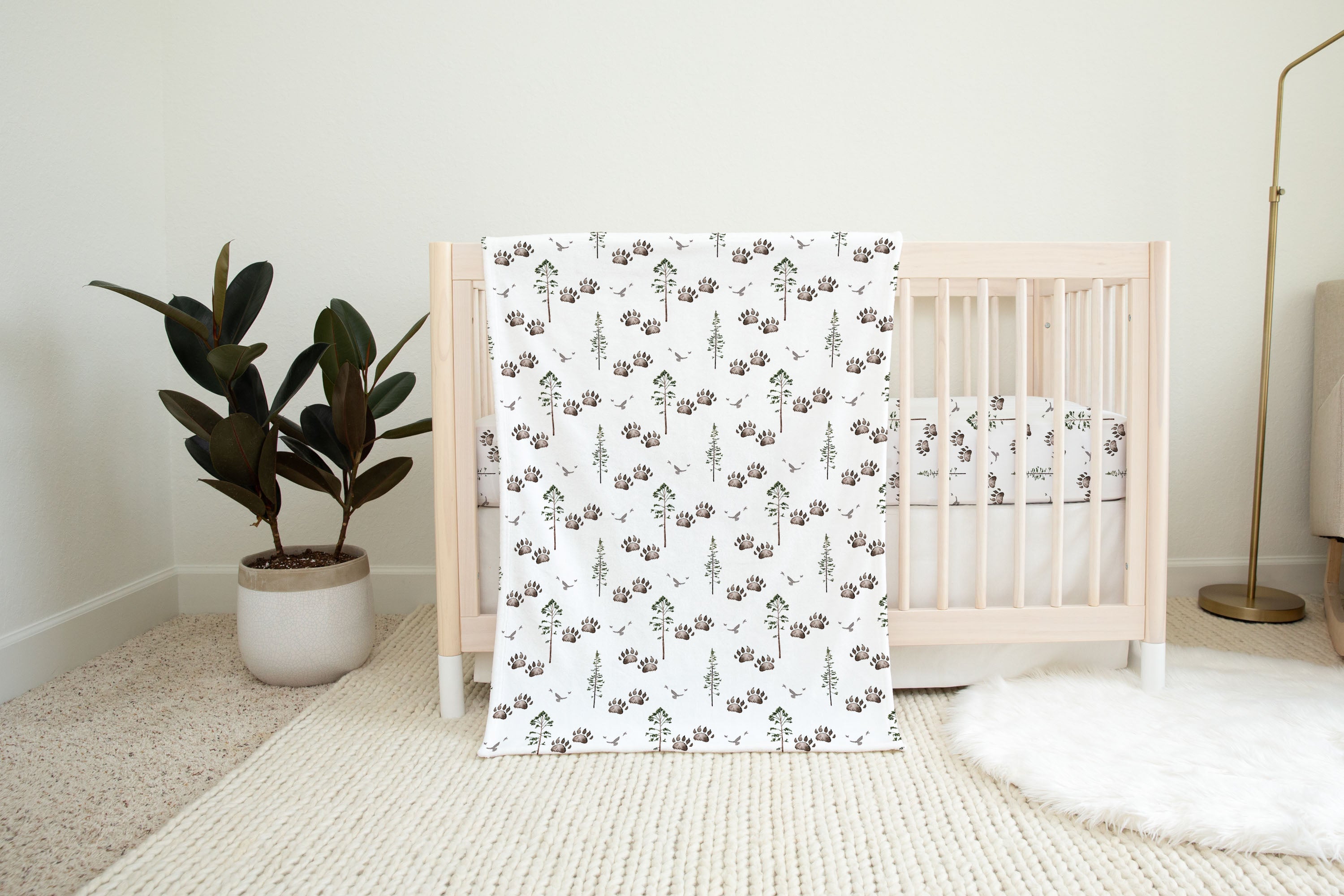 Woodland Blanket Forest Nursery Bedding Forest Mist Little Man Cave