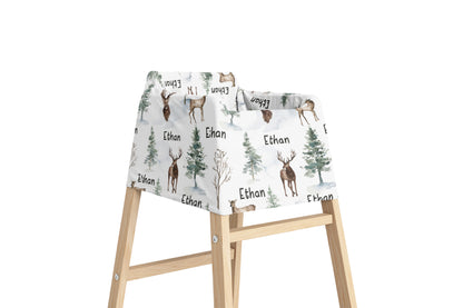 Deer Personalized Car Seat Cover, Woodland Nursing Cover - Enchanted Forest
