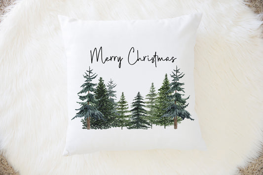 Christmas Pine Trees Pillow, Forest Room Decor - The Forest