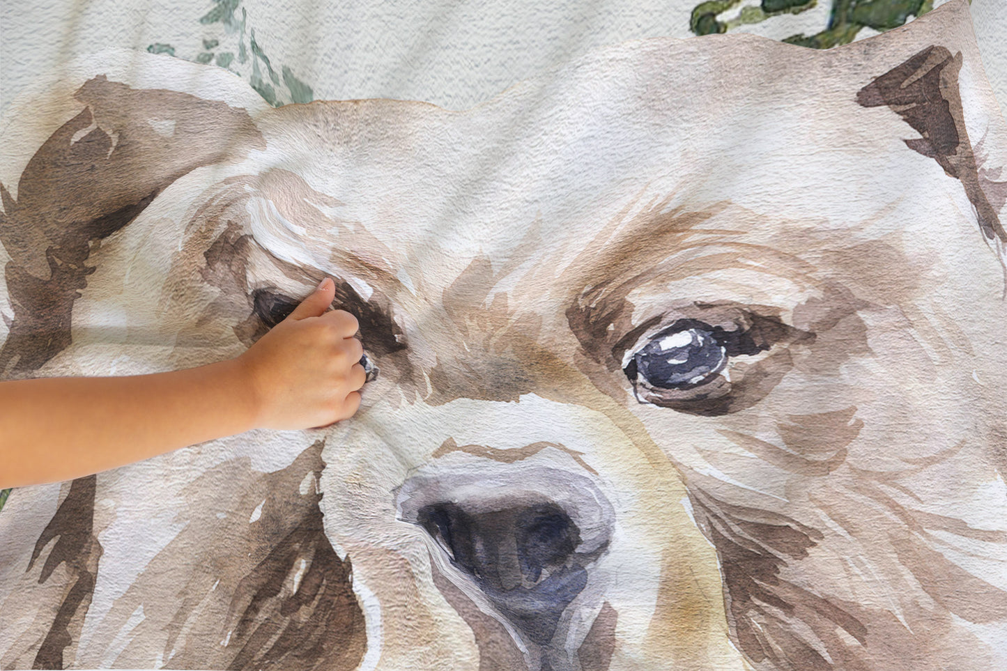 Be Brave Bear Minky Blanket, Woodland Nursery Bedding - Wild Woodland