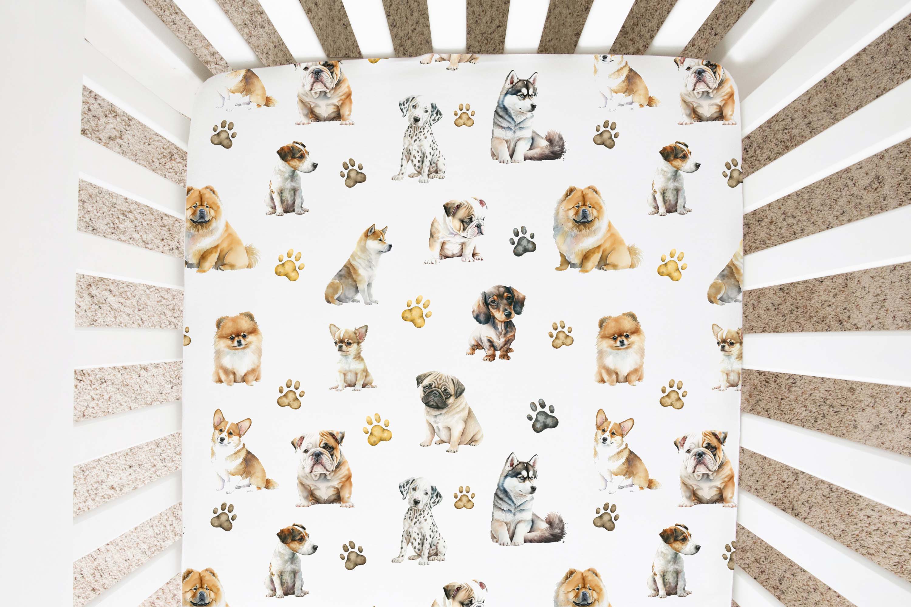 Puppy cheap crib sheet