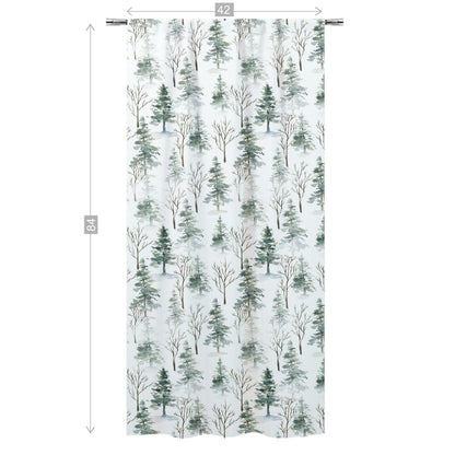 Pine Tree Curtain Single Panel, Forest Nursery Decor - Enchanted Forest
