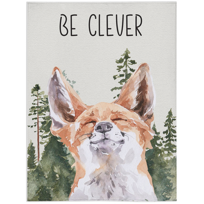 Be Clever Minky Blanket, Fox Nursery Bedding - Wild Woodland