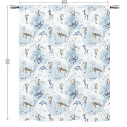 Under the sea Curtain, Single Panel, Ocean nursery decor - Ocean Mystery