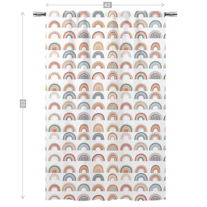 Rainbow Curtain, Single Panel - Be A Kind Rainbow