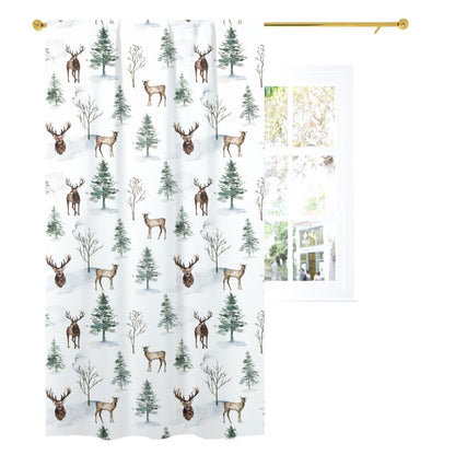 Woodland Curtain Single Panel, Forest Nursery Decor - Enchanted Forest