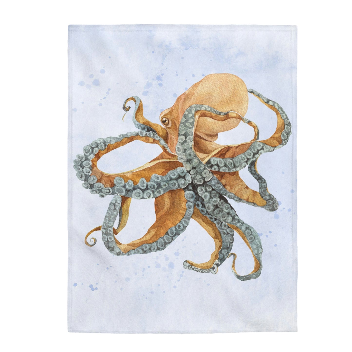 Octopus minky blanket, Ocean nursery bedding