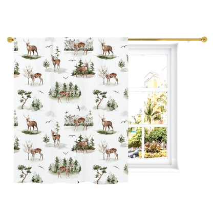 Cabin Curtain, Single Panel, Forest nursery decor - Cabin Life