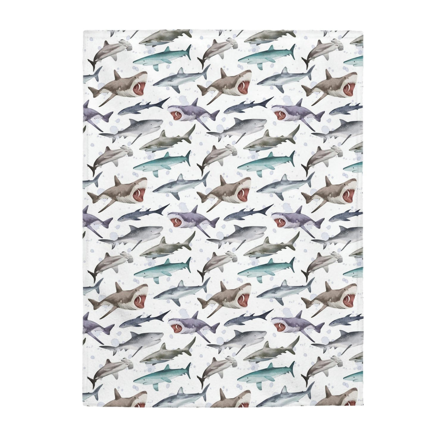 Shark Blanket, Shark nursery bedding - Jaws