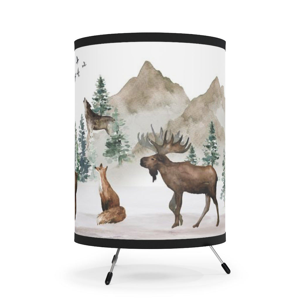 Woodland table Lamp, Deer bear and fox Lamp, Woodland Baby Room decor - Enchanted Forest