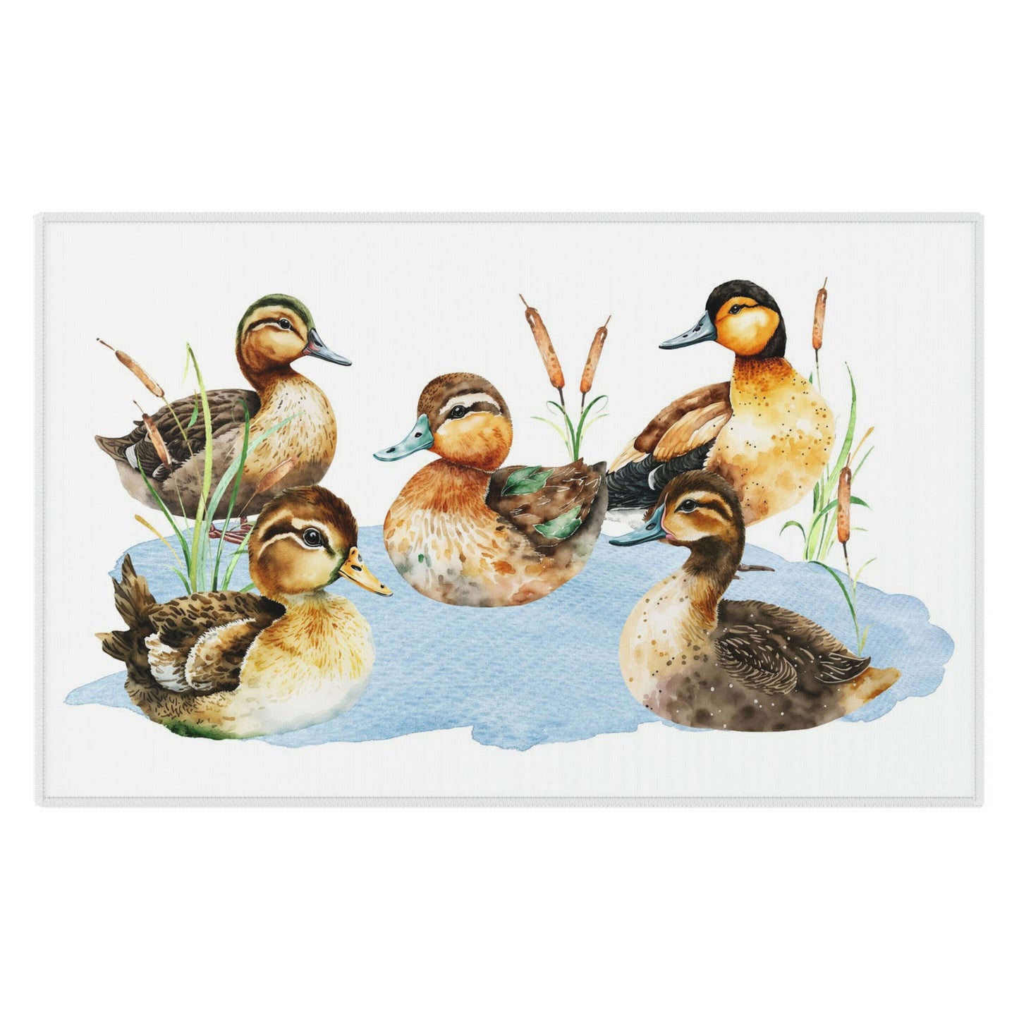 Ducks nursery Rug, Mallard duck rug, Anti-slip backing, Duck nursery decor - Little Ducklings