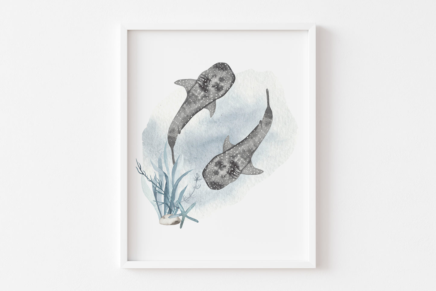 Ocean Animals Printable Wall Art, Under The Sea Nursery Prints Set of 6 - Deep Ocean